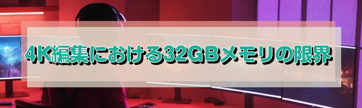 4K編集における32GBメモリの限界
