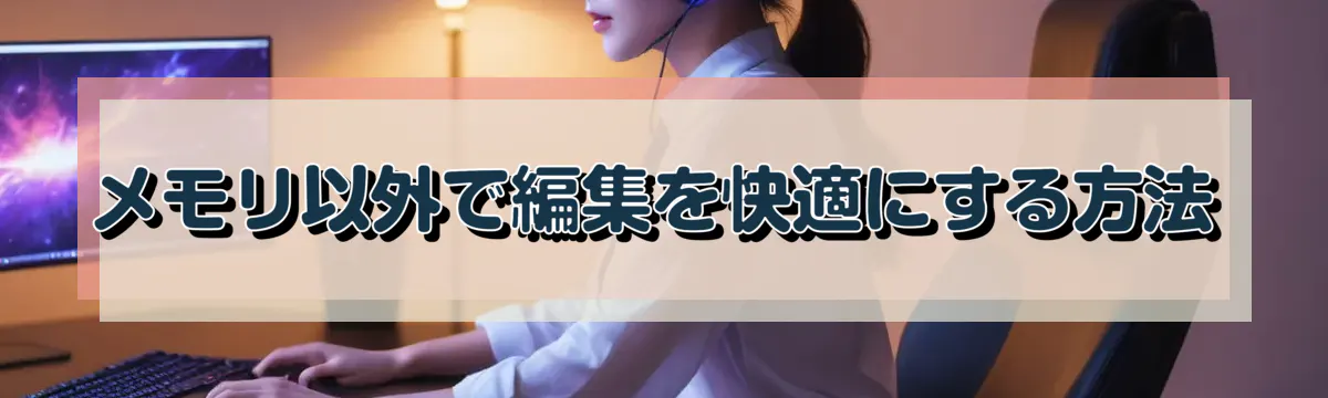 メモリ以外で編集を快適にする方法