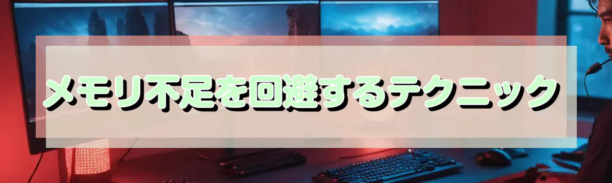 メモリ不足を回避するテクニック