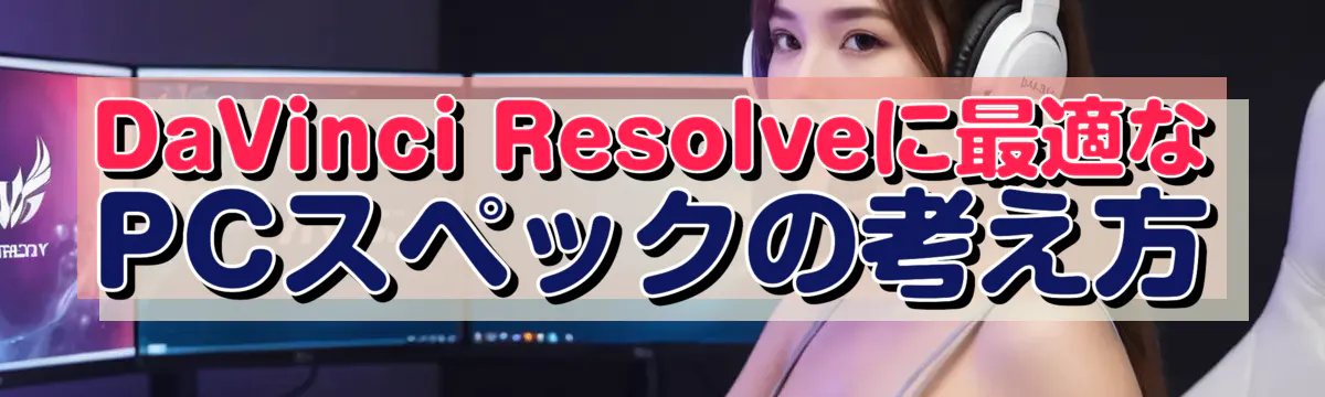 DaVinci Resolveに最適なPCスペックの考え方