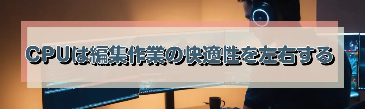 CPUは編集作業の快適性を左右する