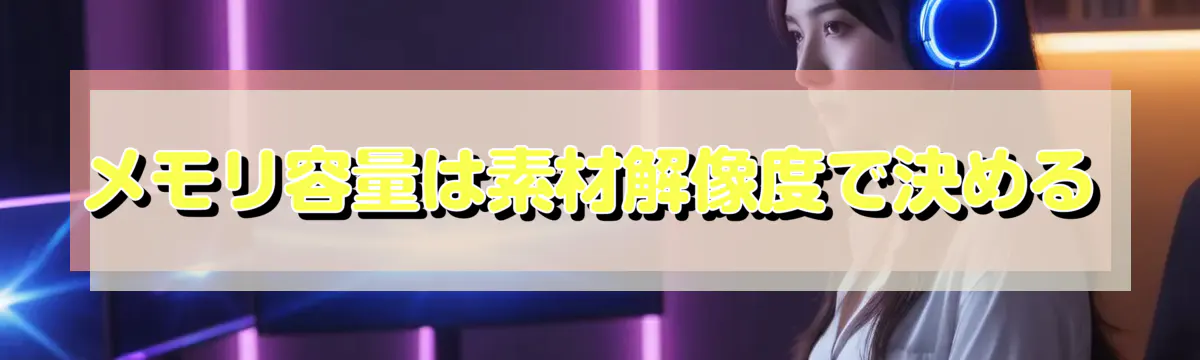 メモリ容量は素材解像度で決める