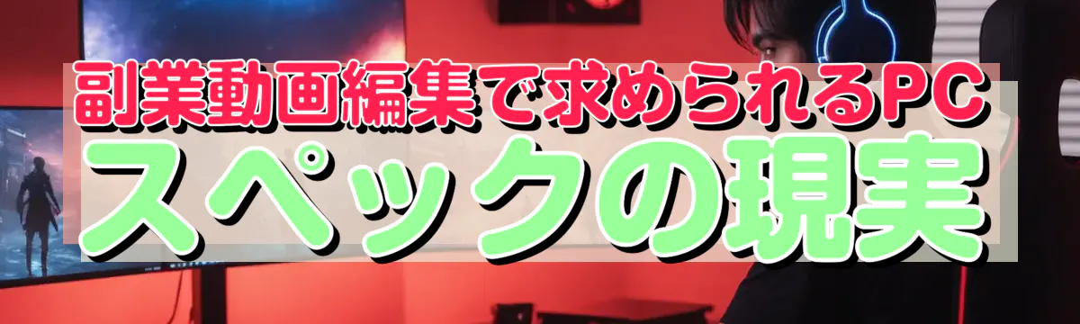 副業動画編集で求められるPCスペックの現実