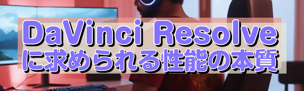 DaVinci Resolveに求められる性能の本質