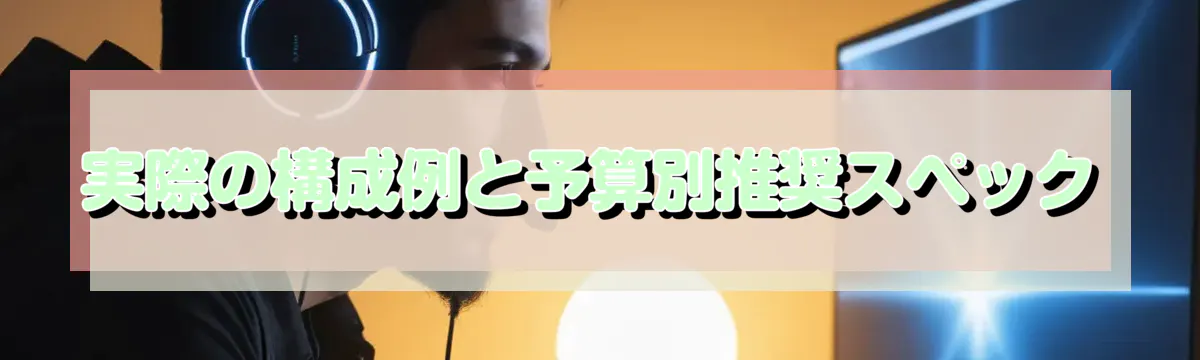 実際の構成例と予算別推奨スペック