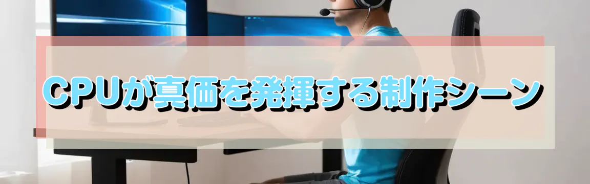 CPUが真価を発揮する制作シーン