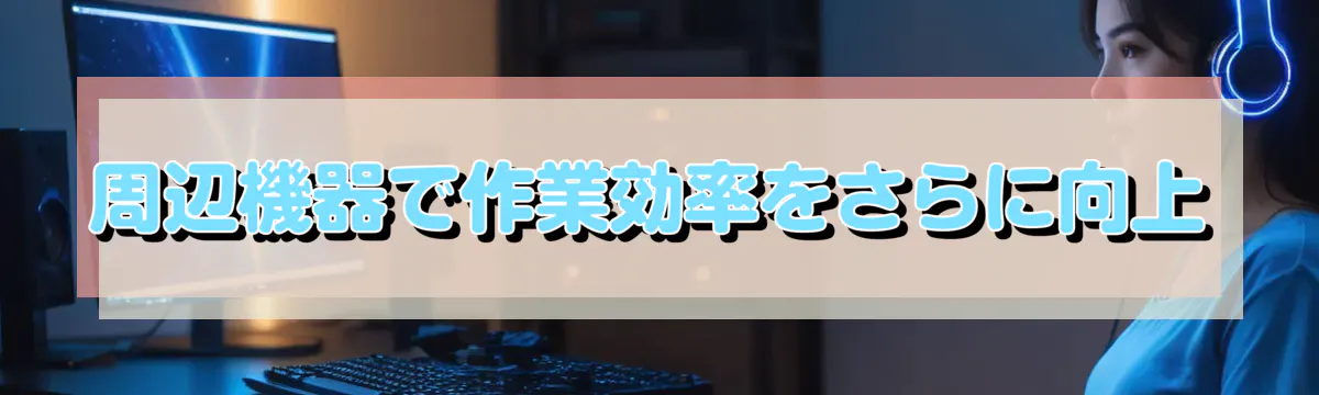 周辺機器で作業効率をさらに向上