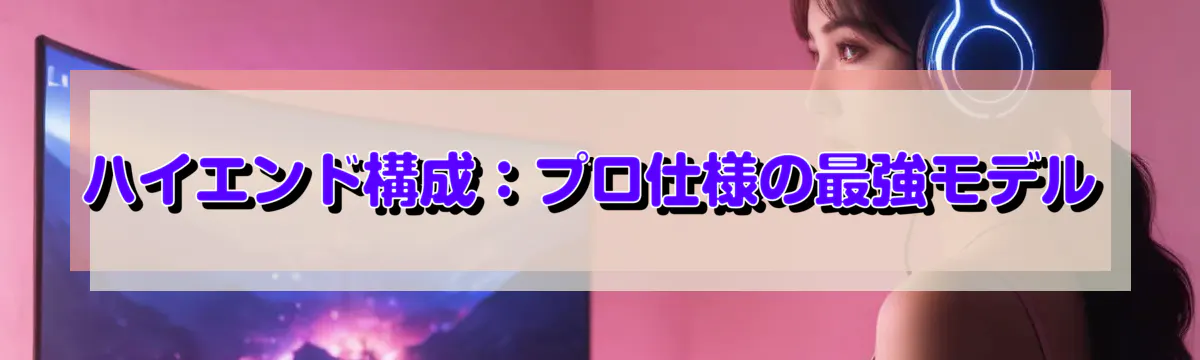 ハイエンド構成：プロ仕様の最強モデル