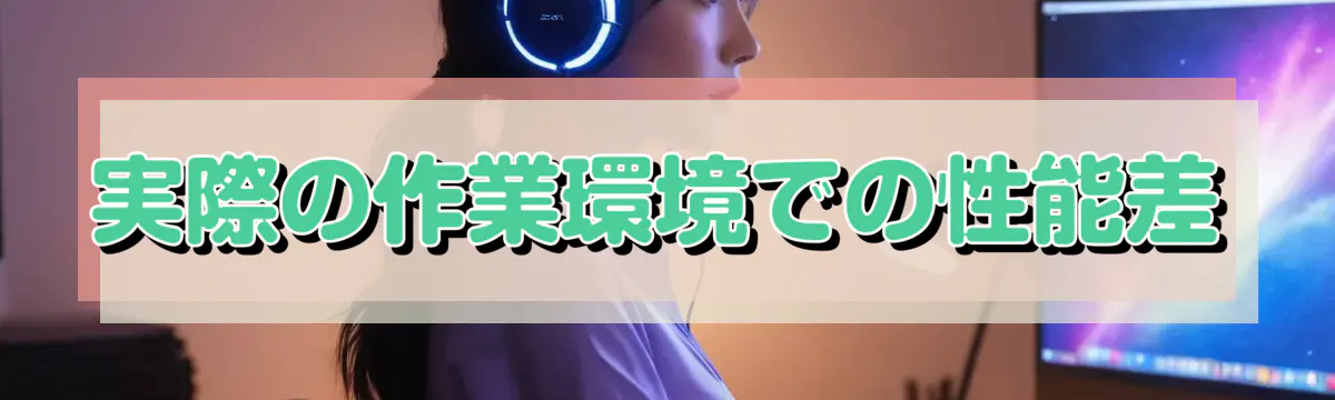 実際の作業環境での性能差