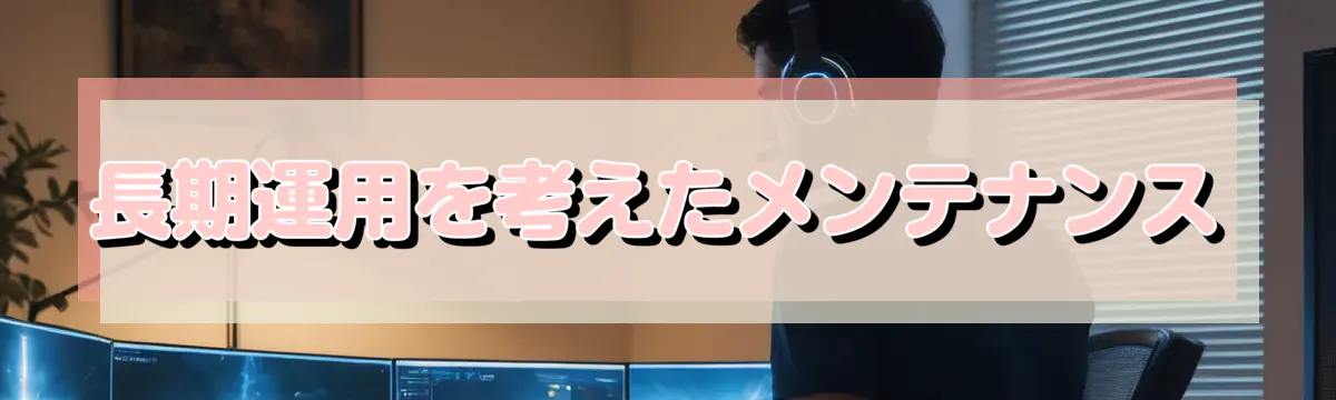 長期運用を考えたメンテナンス