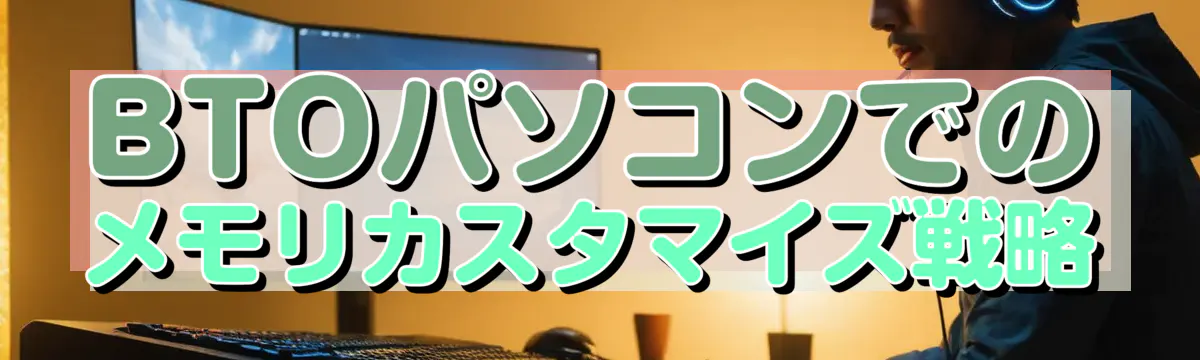 BTOパソコンでのメモリカスタマイズ戦略