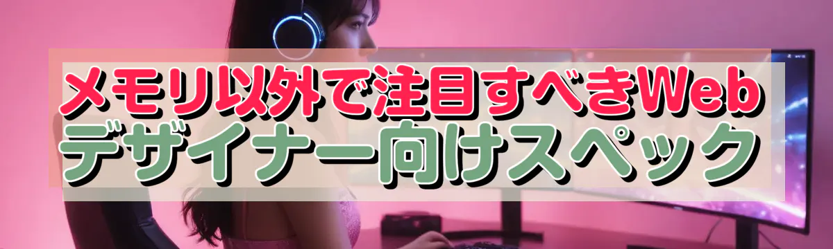 メモリ以外で注目すべきWebデザイナー向けスペック
