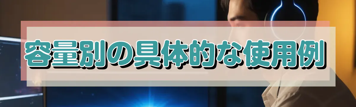 容量別の具体的な使用例