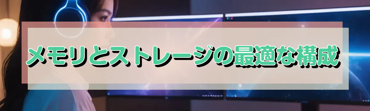 メモリとストレージの最適な構成