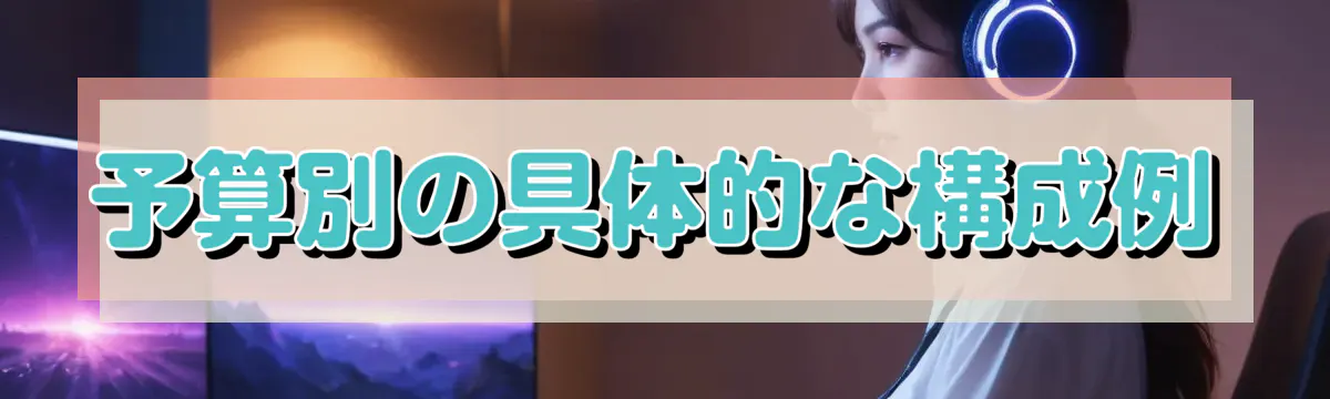 予算別の具体的な構成例