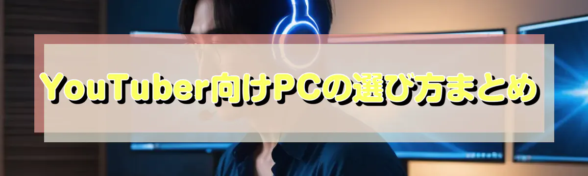 YouTuber向けPCの選び方まとめ