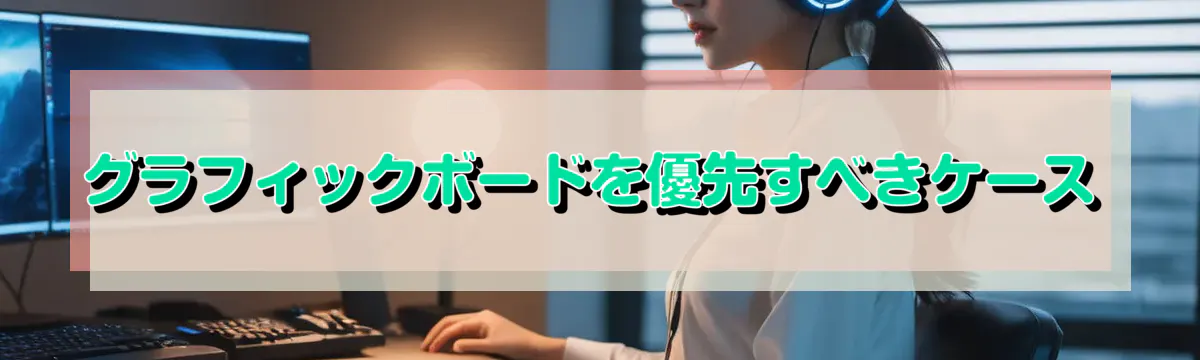 グラフィックボードを優先すべきケース