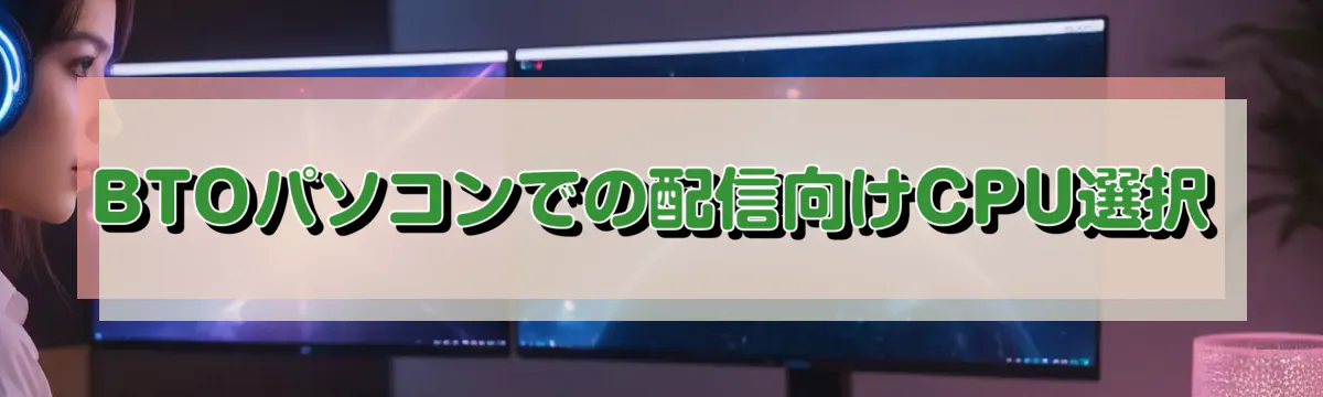 BTOパソコンでの配信向けCPU選択