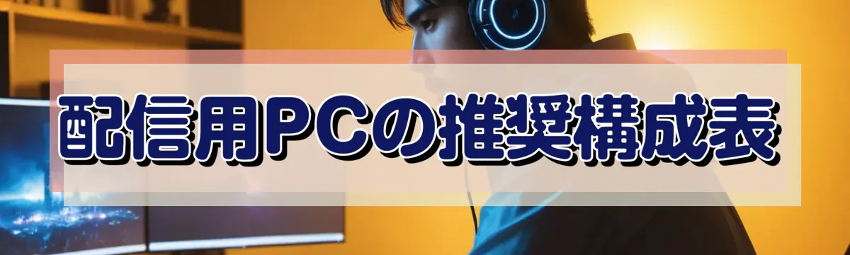 配信用PCの推奨構成表