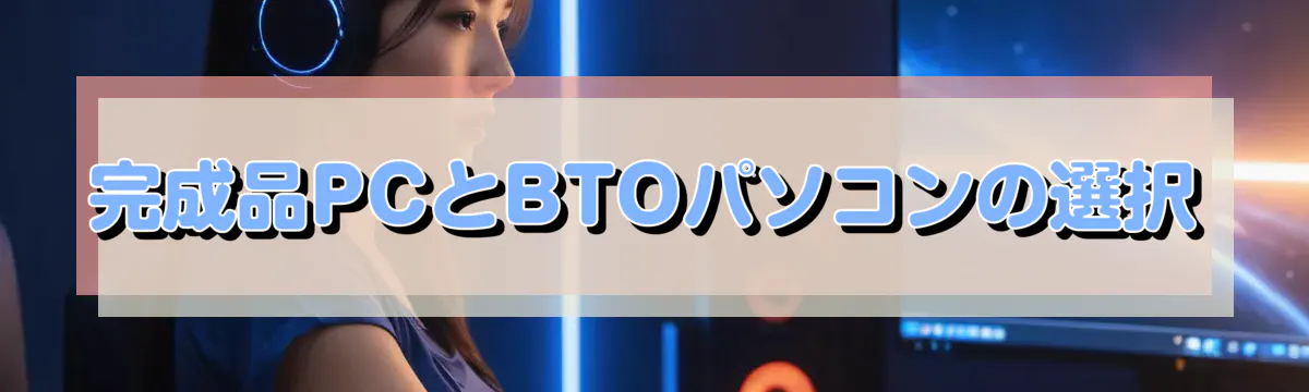 完成品PCとBTOパソコンの選択