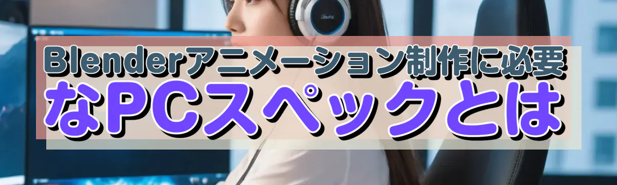 Blenderアニメーション制作に必要なPCスペックとは