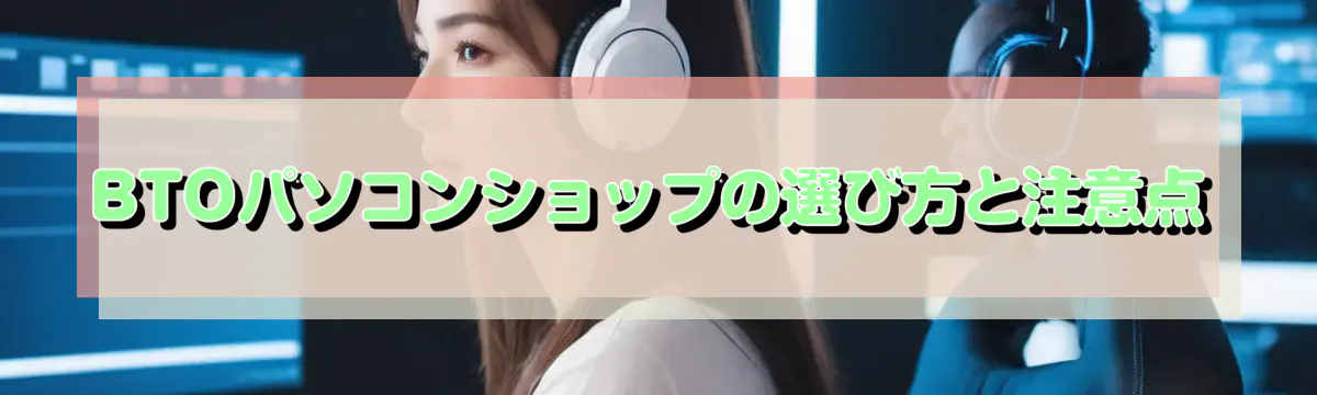BTOパソコンショップの選び方と注意点