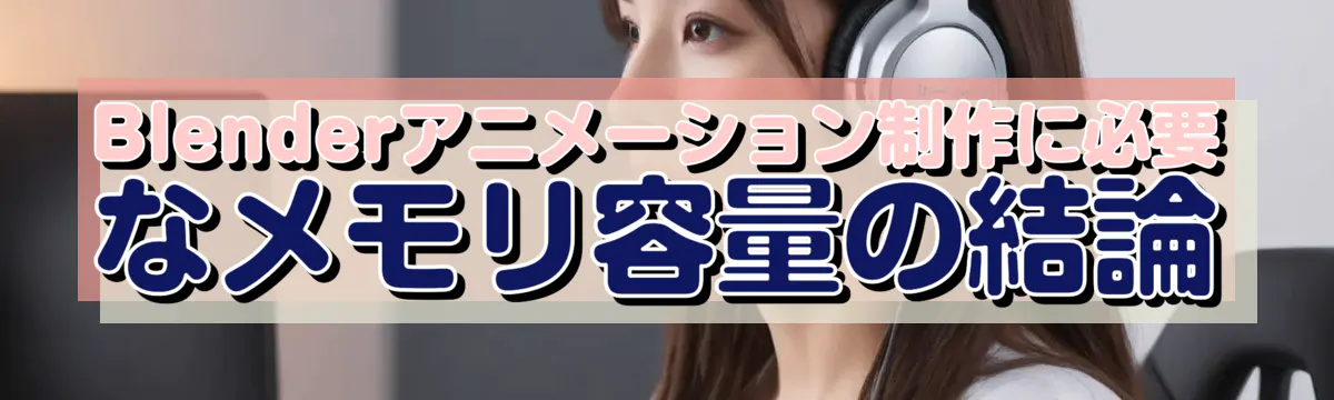 Blenderアニメーション制作に必要なメモリ容量の結論