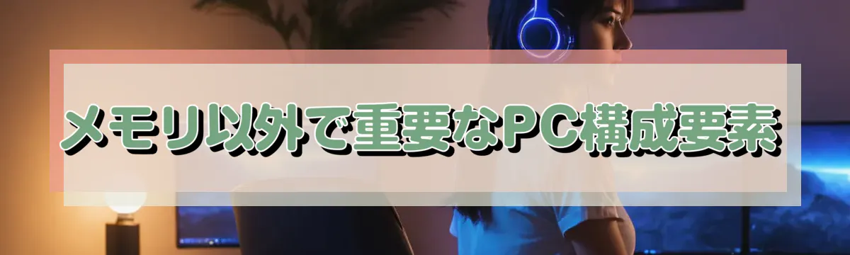 メモリ以外で重要なPC構成要素