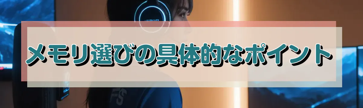 メモリ選びの具体的なポイント