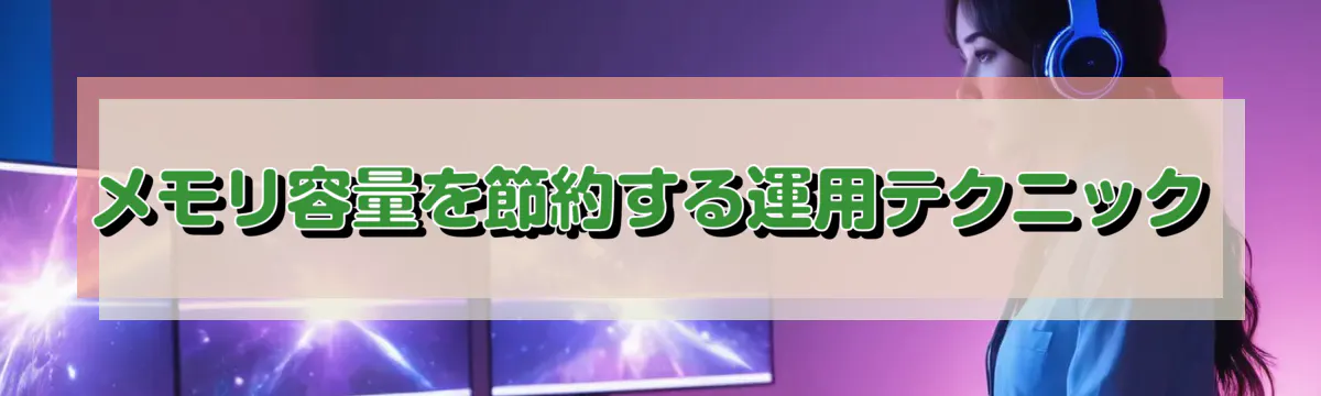 メモリ容量を節約する運用テクニック