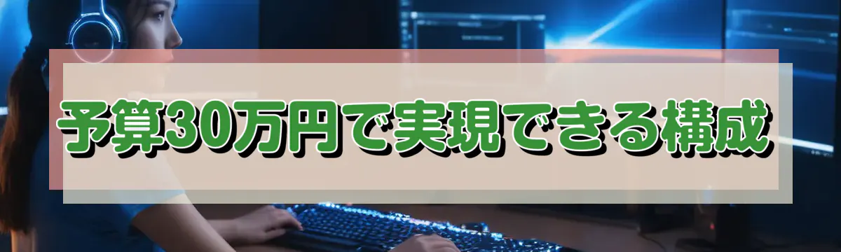 予算30万円で実現できる構成