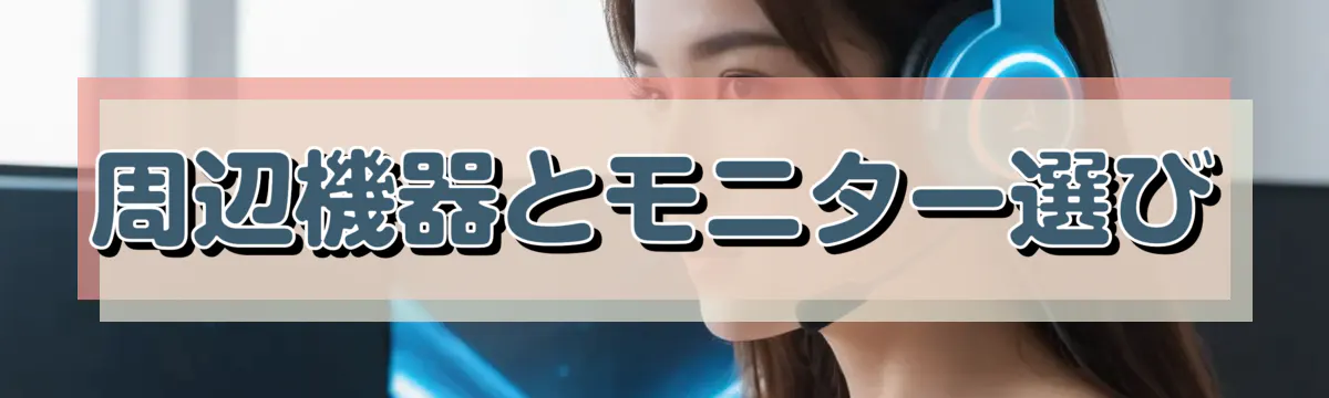 周辺機器とモニター選び