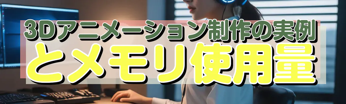 3Dアニメーション制作の実例とメモリ使用量