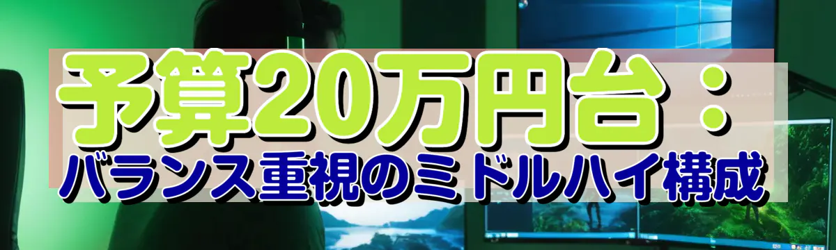 予算20万円台：バランス重視のミドルハイ構成