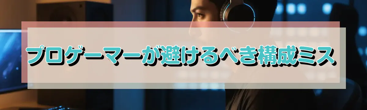 プロゲーマーが避けるべき構成ミス