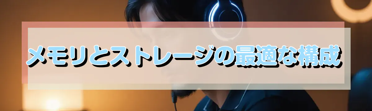 メモリとストレージの最適な構成