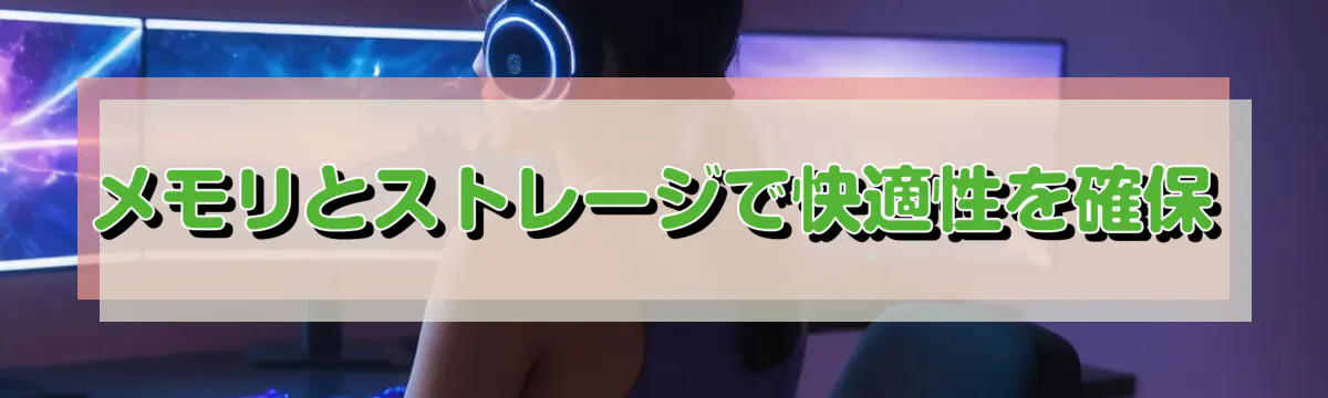 メモリとストレージで快適性を確保
