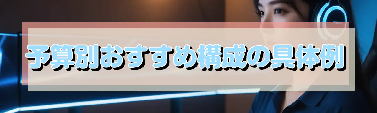 予算別おすすめ構成の具体例