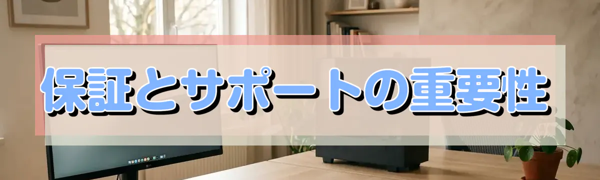 保証とサポートの重要性