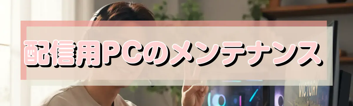 配信用PCのメンテナンス