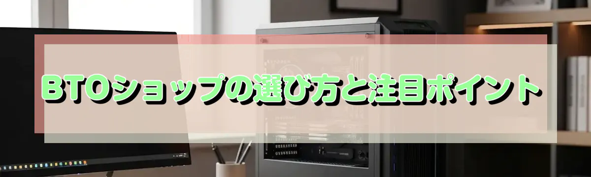 BTOショップの選び方と注目ポイント