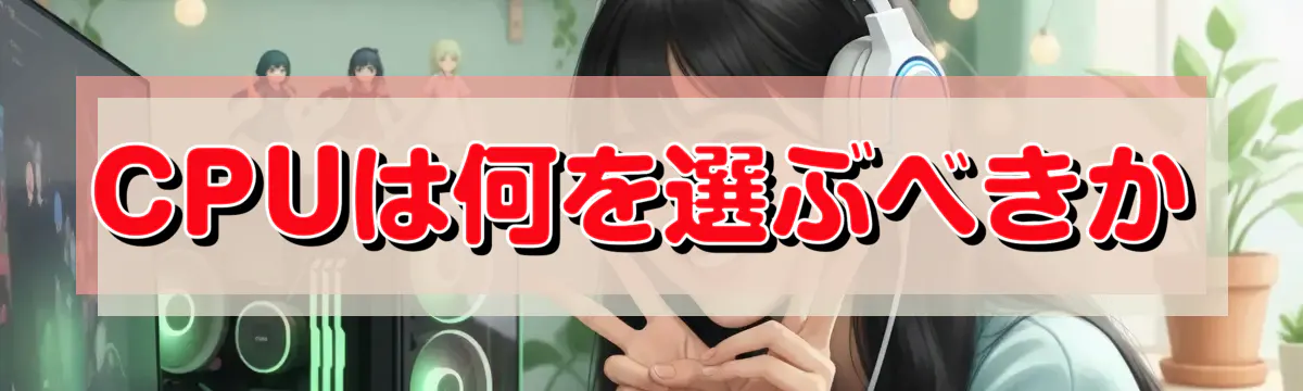 CPUは何を選ぶべきか