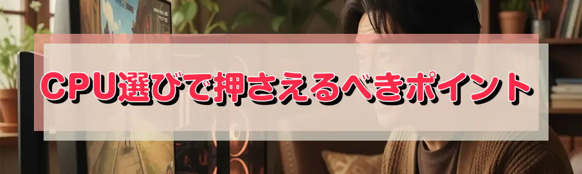CPU選びで押さえるべきポイント