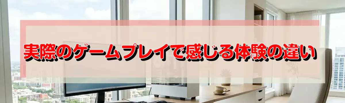 実際のゲームプレイで感じる体験の違い