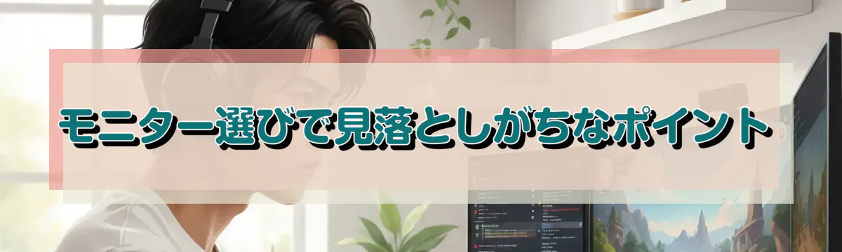 モニター選びで見落としがちなポイント