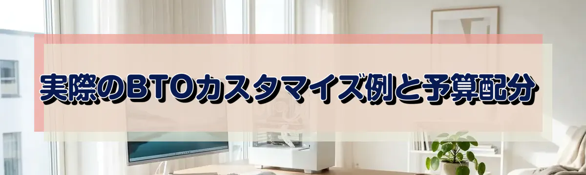 実際のBTOカスタマイズ例と予算配分