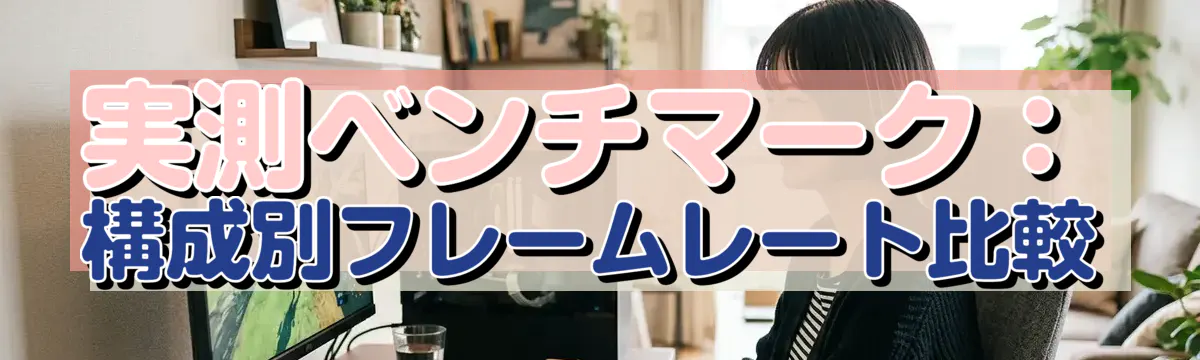 実測ベンチマーク：構成別フレームレート比較
