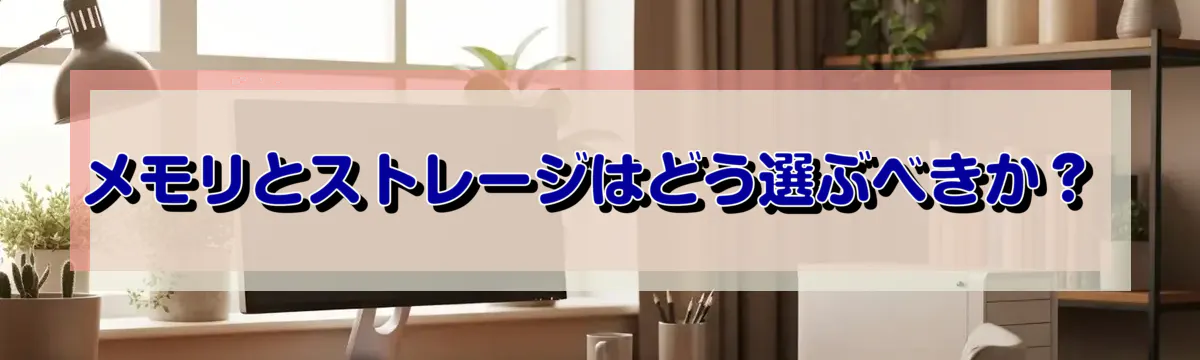 メモリとストレージはどう選ぶべきか？