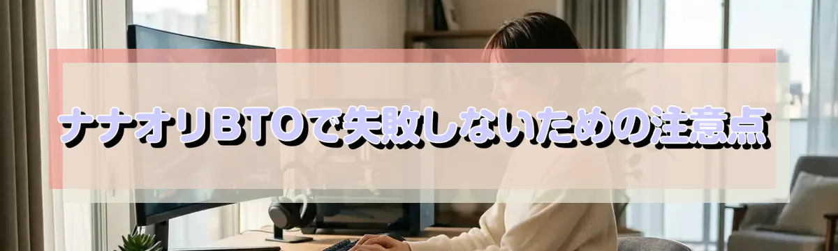 ナナオリBTOで失敗しないための注意点