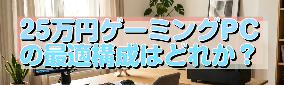25万円ゲーミングPCの最適構成はどれか？